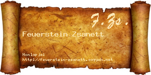 Feuerstein Zsanett névjegykártya